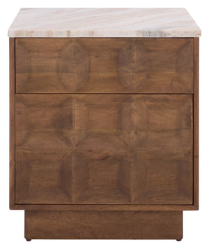 Paxter Marble Top Nightstand | Safavieh Couture - SFV9758