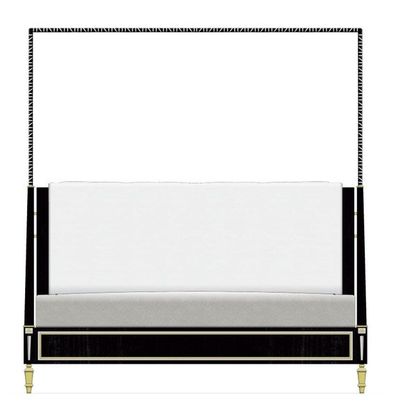 The Couturier Bed Kg Fb-Canopy | Caracole Furniture - SIG-419-127F