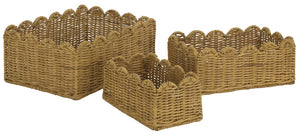 Erna Scallop Baskets (Set of 3) | Safavieh - STG6001