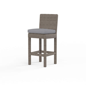 Coronado Barstool - Sunbrella Grade A Farbic w/ Self Welt - Driftwood Finish | Sunset West - SW2101-7B