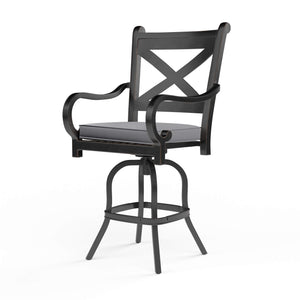 Monterey Barstool - Sunbrella Grade A Farbic w/ Self Welt - Copper Finish | Sunset West - SW3001-7B
