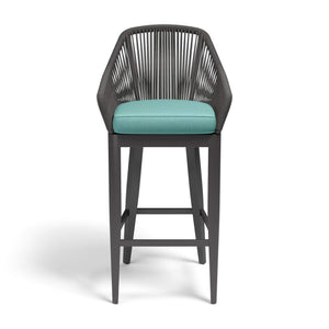 Milano Barstool - Sunbrella Grade B Farbic w/ Self Welt - Slate Finish | Sunset West - SW4101-7B