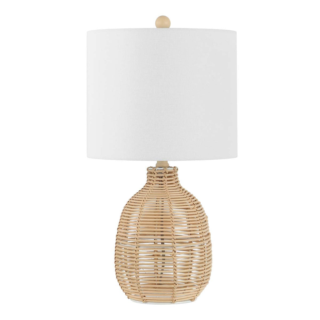 Oroya Rattan Table Lamp | Safavieh - TBL4473 - Light Natural