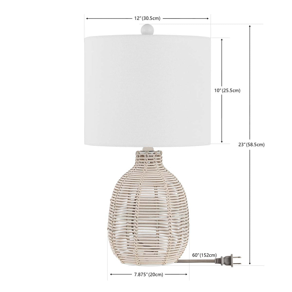 Oroya Table Lamp | Safavieh - TBL4473 - White