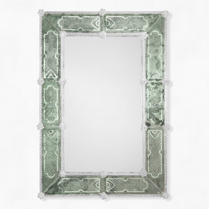 CELESTE Murano Glass Mirror - Green | Decorative Crafts - TBN8