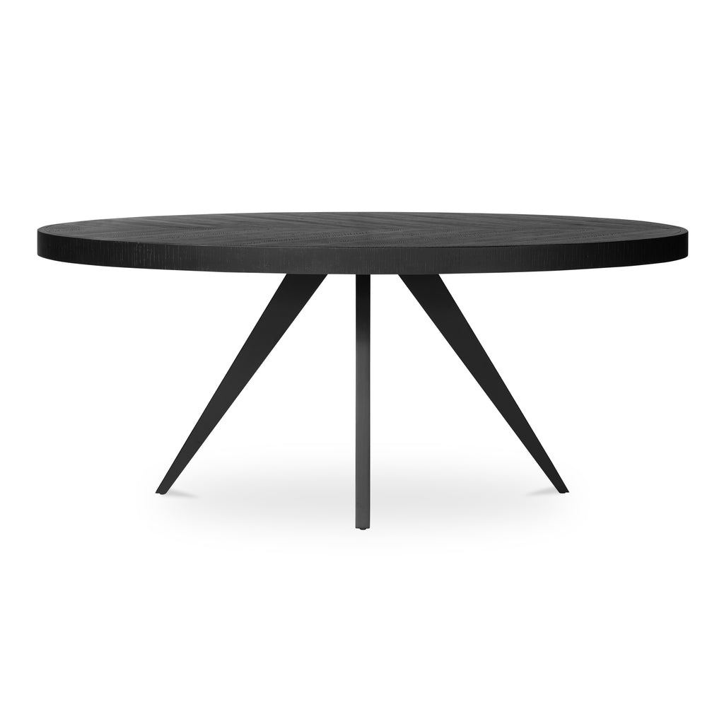 Parq Oval Dining Table Black | Moe's Furniture - TL-1019-02