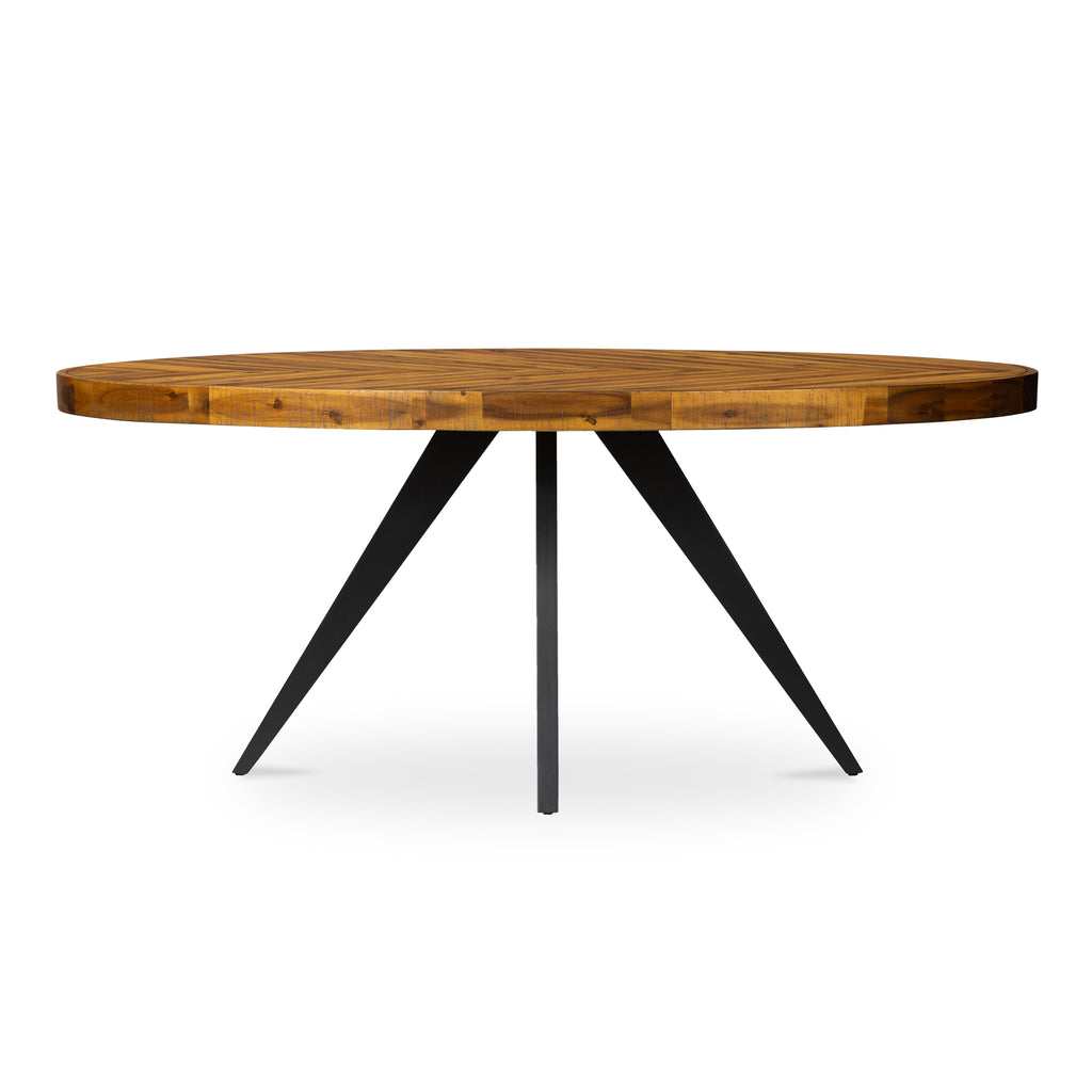Parq Oval Dining Table Amber | Moe's Furniture - TL-1019-14