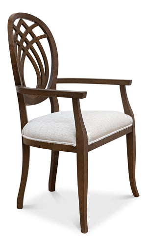 Goccia Arm Chair, Driftwood, Oatmeal | Sarreid - U167-07F46