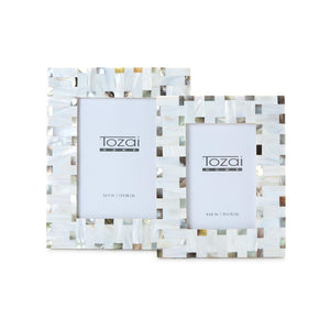 Mayfair, Set of 2 Mother of Pearl Shell Photo Frame | Tozai Home - UTL143-S2