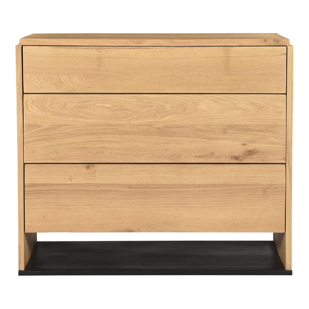 Quinton3 Drawer Nightstand Natural Oak | Moe's Furniture - VE-1101-24