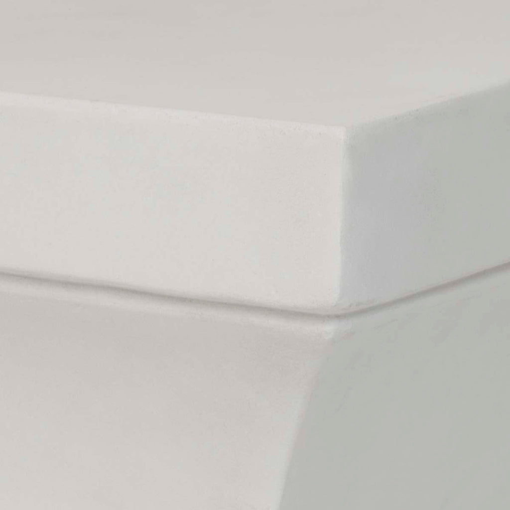 Safavieh Curby Indoor/Outdoor Modern Concrete 17.7-Inch H Accent Table - Ivory