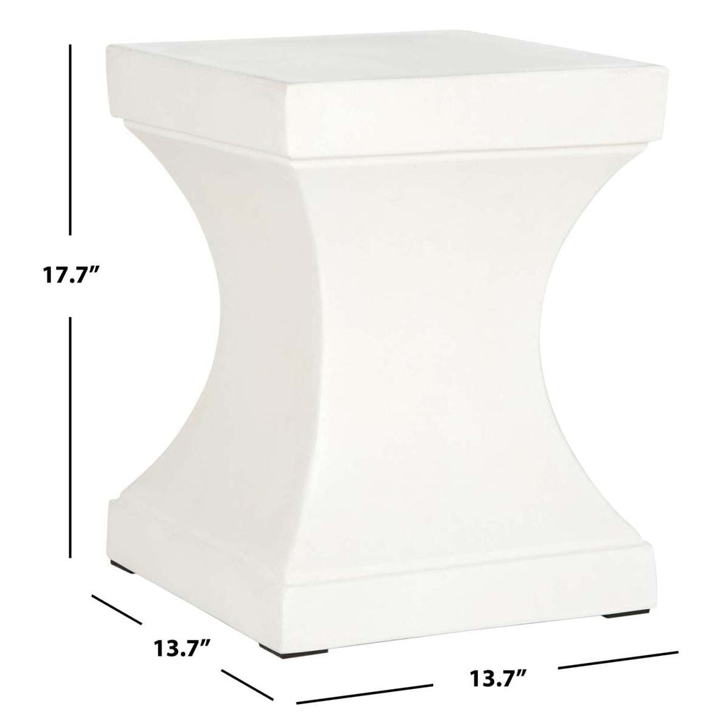 Safavieh Curby Indoor/Outdoor Modern Concrete 17.7-Inch H Accent Table - Ivory