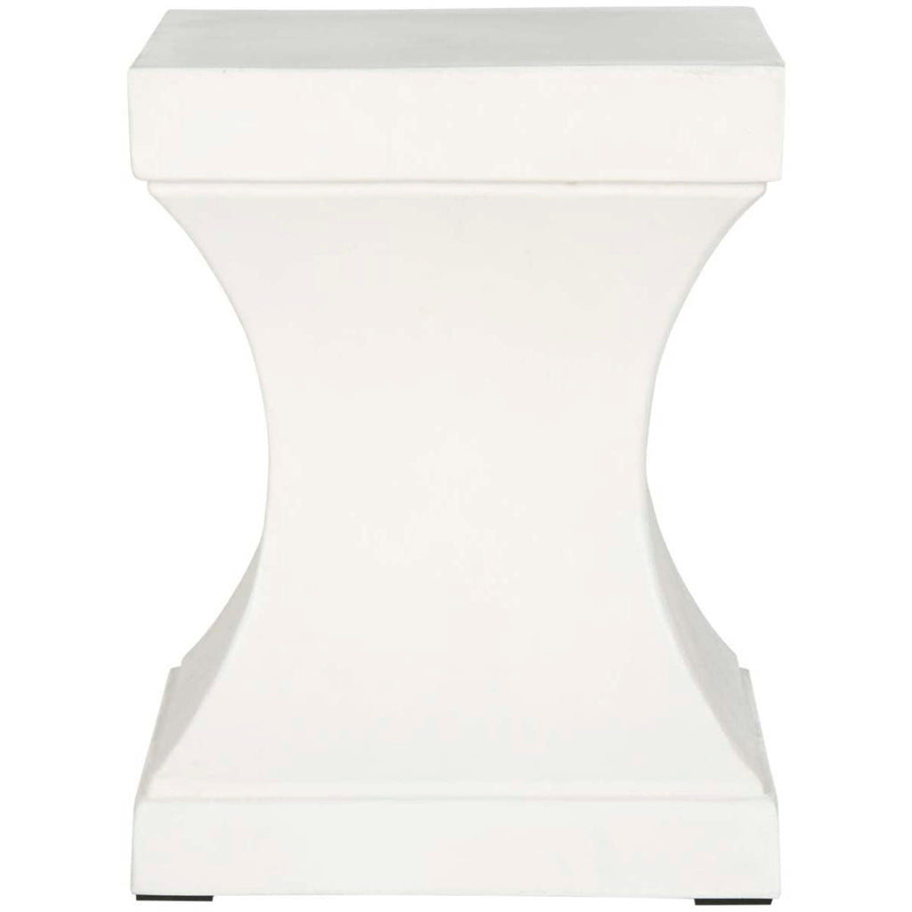 Safavieh Curby Indoor/Outdoor Modern Concrete 17.7-Inch H Accent Table - Ivory
