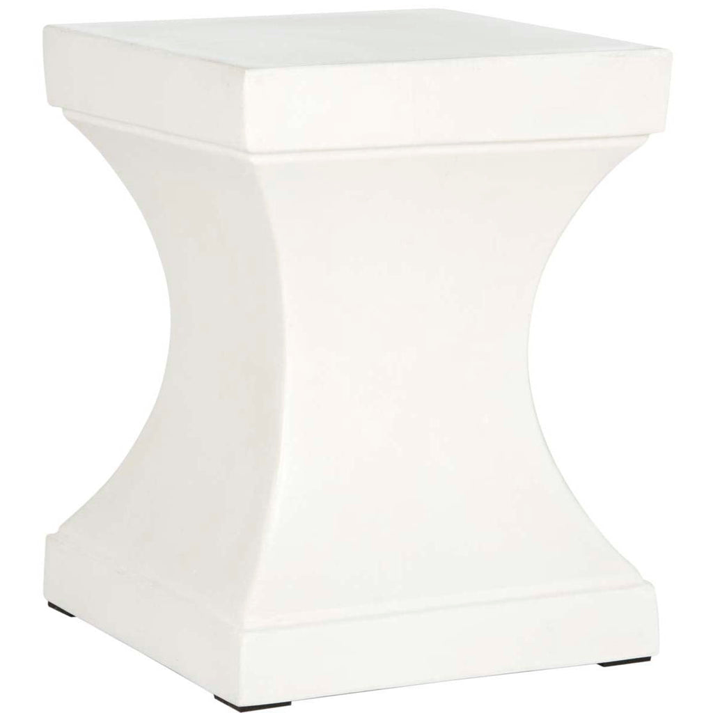 Safavieh Curby Indoor/Outdoor Modern Concrete 17.7-Inch H Accent Table - Ivory