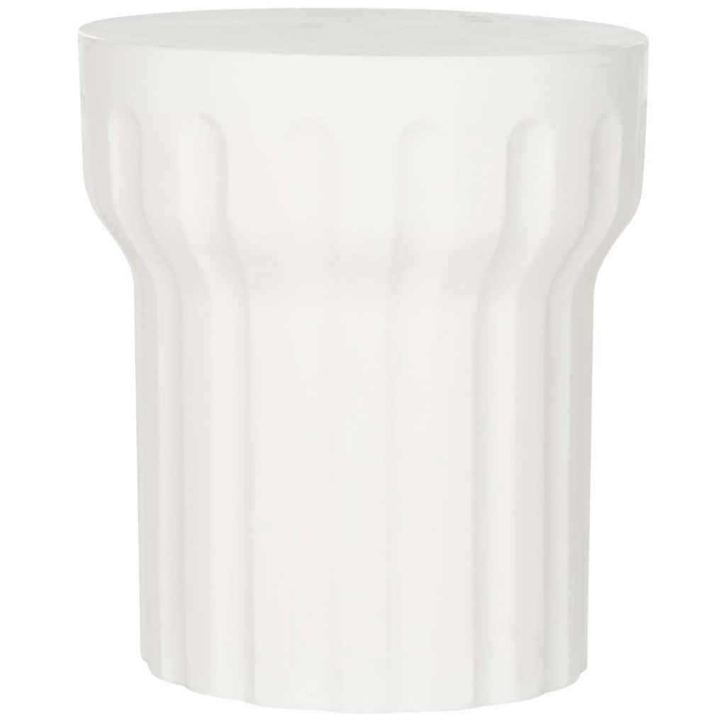 Safavieh Vesta Indoor/Outdoor Modern Concrete Round 15.3-Inch Dia Accent Table - Ivory