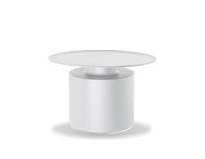 ROOK Coffee Table Matte White Aluminum | Mobital - WCO-ROOK-MWHI-