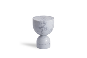 APOTHECARY Low End Table White Marble | Mobital - WEN-APOT-WHIT-LOW9