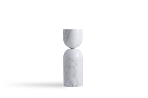 APOTHECARY Tall End Table White Marble | Mobital - WEN-APOT-WHIT-TALL9