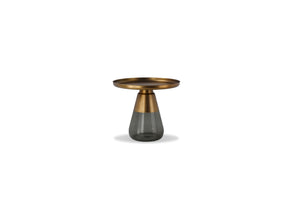 DUVERRE End Table Brass Aluminum Smoke Glass | Mobital - WEN-DUVE-BRAS-SMOK