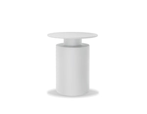 ROOK End Table Matte White Aluminum | Mobital - WEN-ROOK-MWHI-