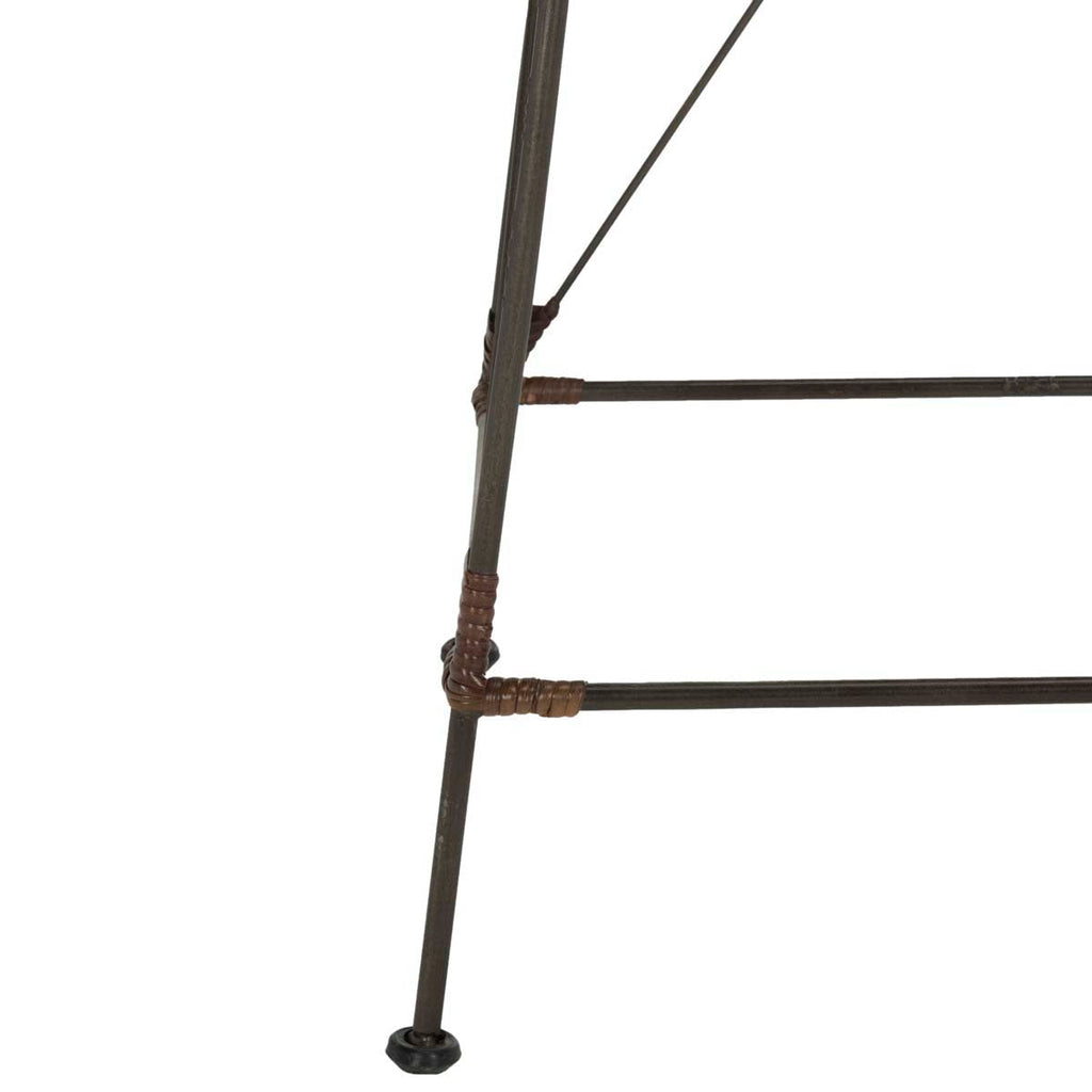 Safavieh Minerva Wicker Counter Stool - Brown /Black (Set Of 2)