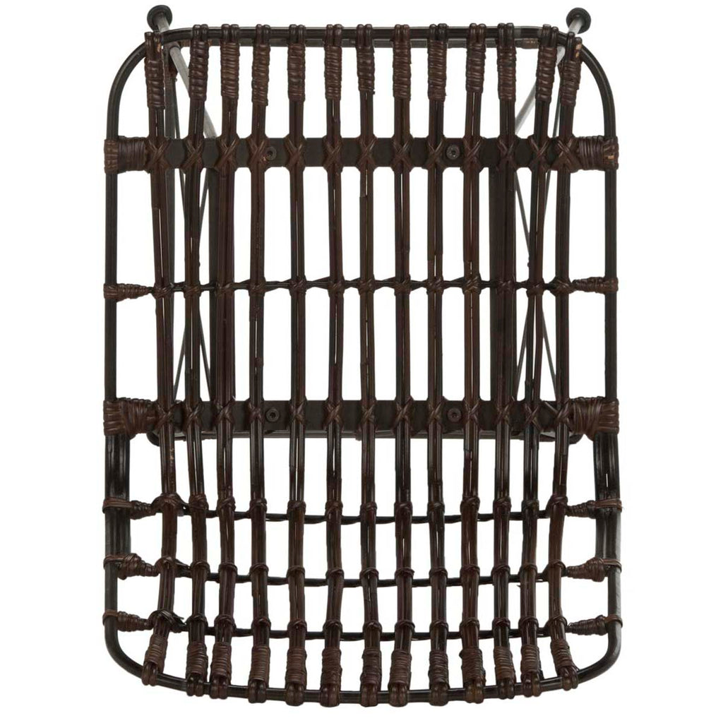 Safavieh Minerva Wicker Counter Stool - Brown /Black (Set Of 2)