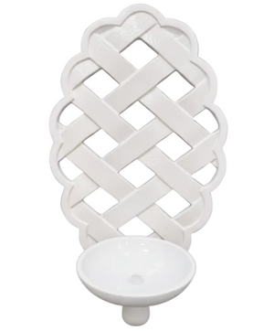 White Lattice Sconce