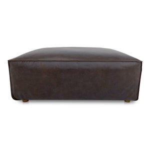 Form Ottoman Espresso Brown Leather | Moe's Home Collection - XQ-1003-20