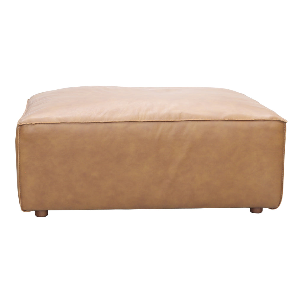 Form Ottoman Sonoran Tan Leather | Moe's Furniture - XQ-1003-40