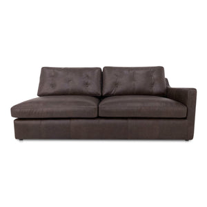 Thurlow Right Arm Facing Sofa Espresso Brown Leather | Moe's Home Collection - XQ-1017-20