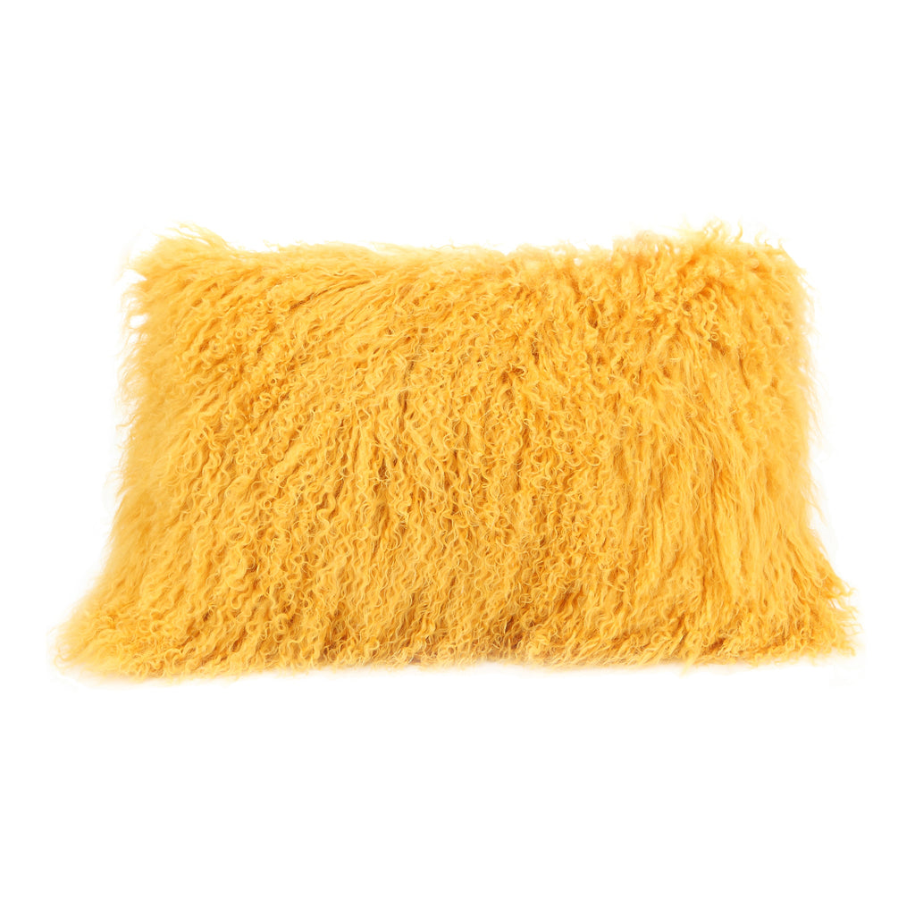 Lamb Fur Pillow Rect. Gold | Moe's Furniture - XU-1001-32