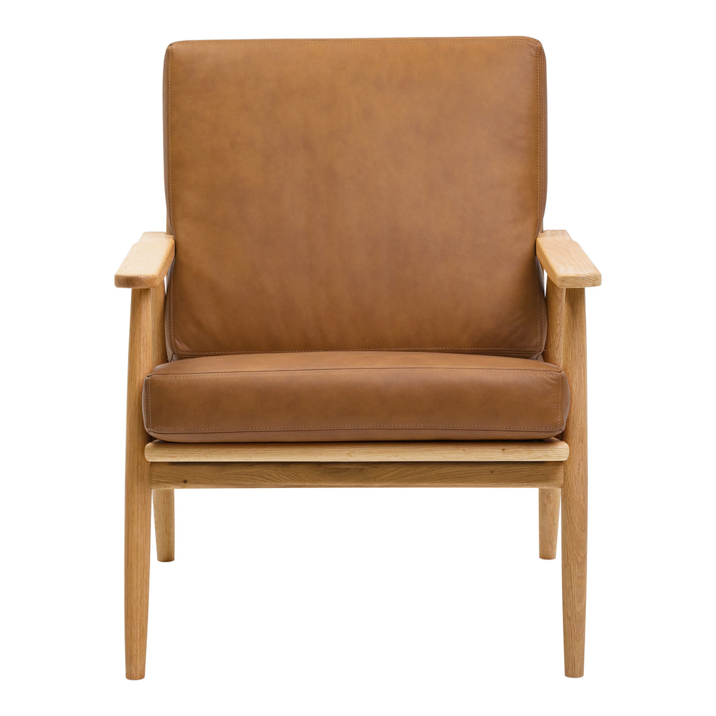 Harper Leather Lounge Chair Tan | Moe's Furniture - YC-1017-40