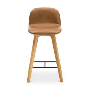 Napoli Leather Counter Stool Tan | Moe's Home Collection - YC-1020-40