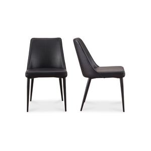 Lula Dining Chair Black Vegan Leather-Set Of Two | Moe's Home Collection - YM-1006-02