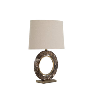 Janelle Marble Metal Antique Brass Table Lamp | Gabriella White - SCH-175738