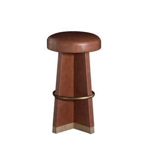 Plateau Leather Swivel Bar Stool - Dawn | Gabriella White - SCH-176009
