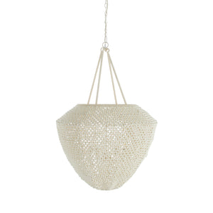 Rita Wood Winter White Natural Oval Pendant | Gabriella White - SCH-175461