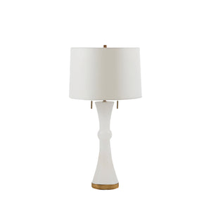 Alice Alabaster Gilded Gold Drum Shade Table Lamp | Gabriella White - SCH-153710