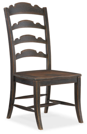 Hill Country Twin Sisters Ladderback Side Chair | Hooker Furniture - 5960-75310-BLK