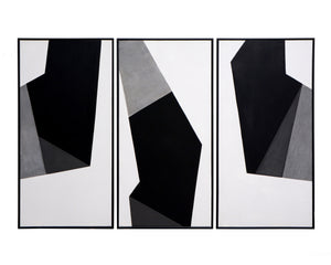 Geo Forms (Set Of 3) - 30" X 60" - Black Floater Frame | Sunpan Furniture - A0233
