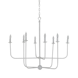 Lilly Metal Plaster White Chandelier | Gabriella White - SCH-168010