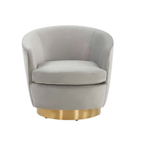 Safavieh Couture Annalee Swivel Accent Chair - Light Grey / Gold