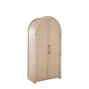 Elba Mindi Wood Storage Cabinet - 3 Shelves, Blonde Natural | Gabriella White - SCH-170430