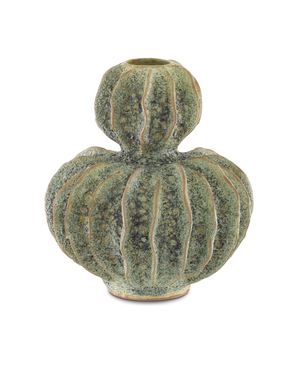 Currey & Co Sunken Boat Double Gourd Green Vase | 1200-0299
