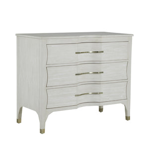 Sherman Mindi Chest - 3 Drawers, Cerused White | Gabriella White - SCH-168220