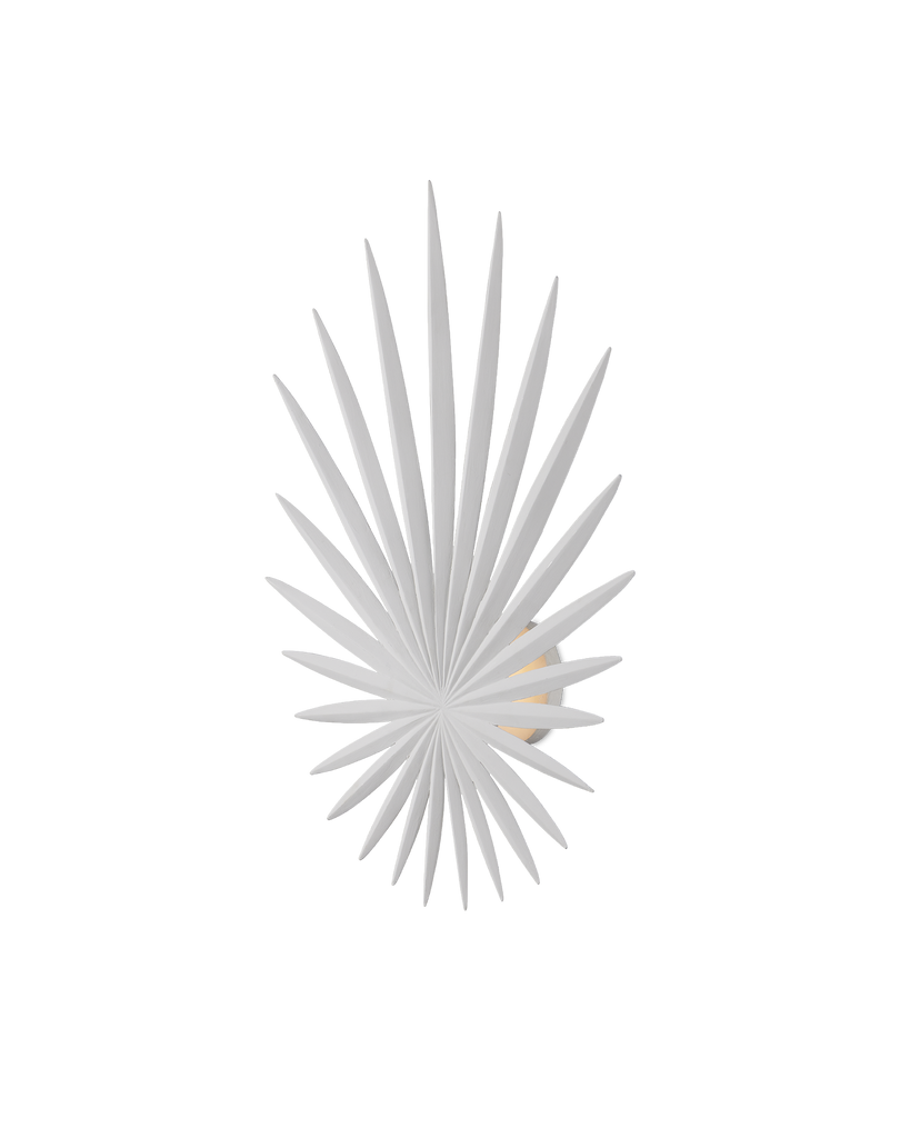 Currey & Co Bismarkia White Wall Sconce | 5000-0235