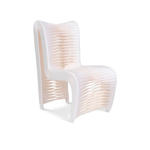 Seat Belt Dining Chair, High Back, White/Off-White | Phillips Collection - TH59174