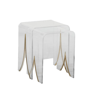 Magnolia Iron Acrylic Rectangle Frame Nesting Table | Gabriella White - SCH-151120