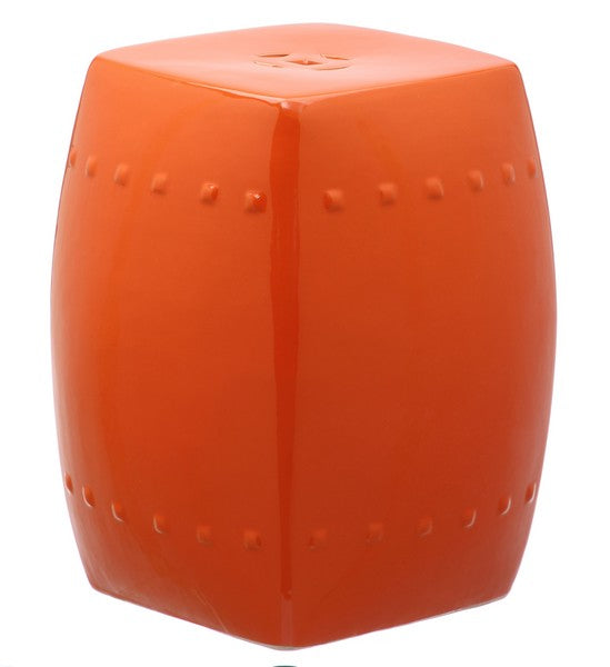 Safavieh Villa Garden Stool, ACS4524 - Orange