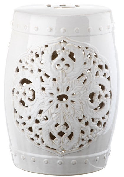 Safavieh Flora Garden Stool, ACS4527 - Antique White